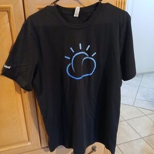 Bella Canvas Black Tee with Blue Cloud IBM Graphic